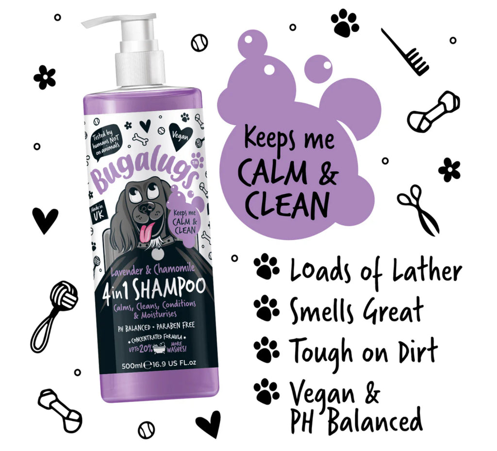 Lavender & Chamomile 4 in 1 Calming Dog Shampoo