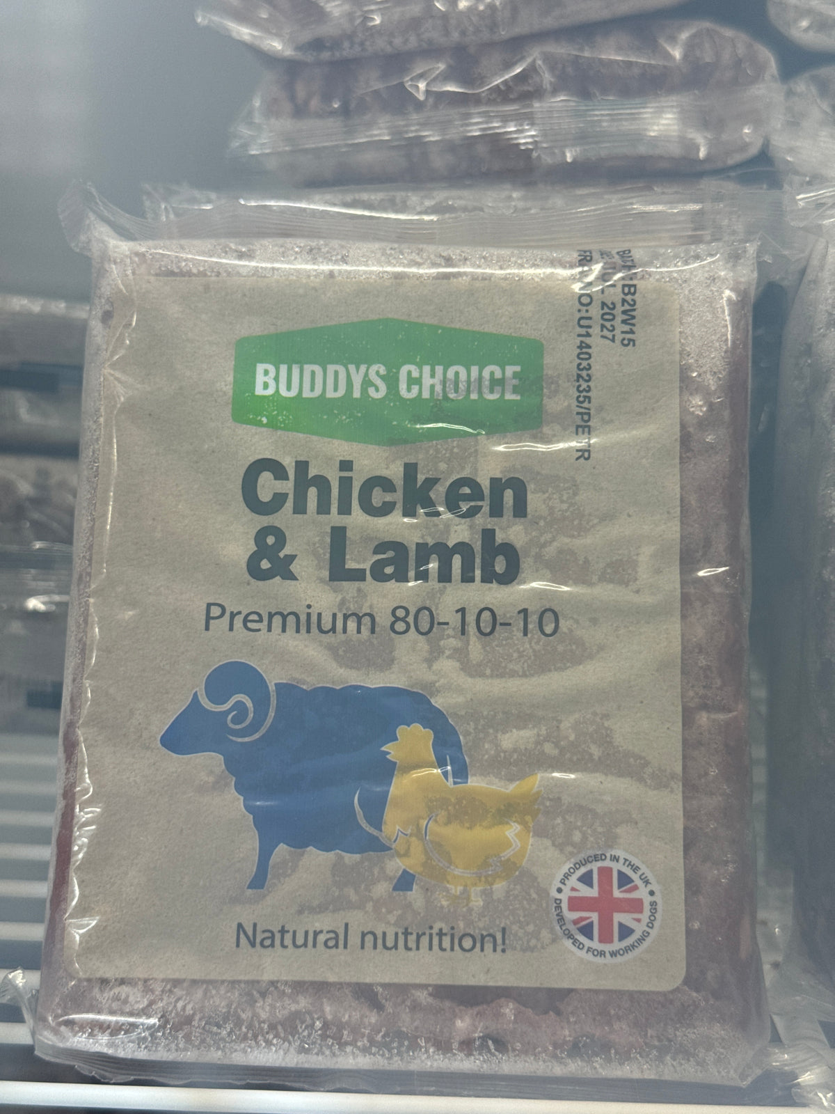 Buddy's Choice Chicken and Lamb raw dog food