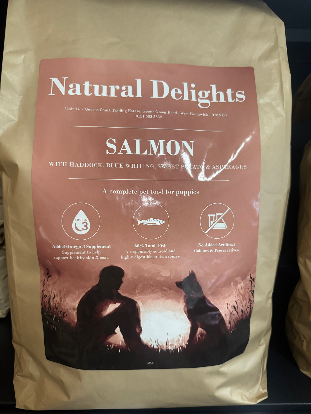 Natural Delights Puppy Salmon kibble