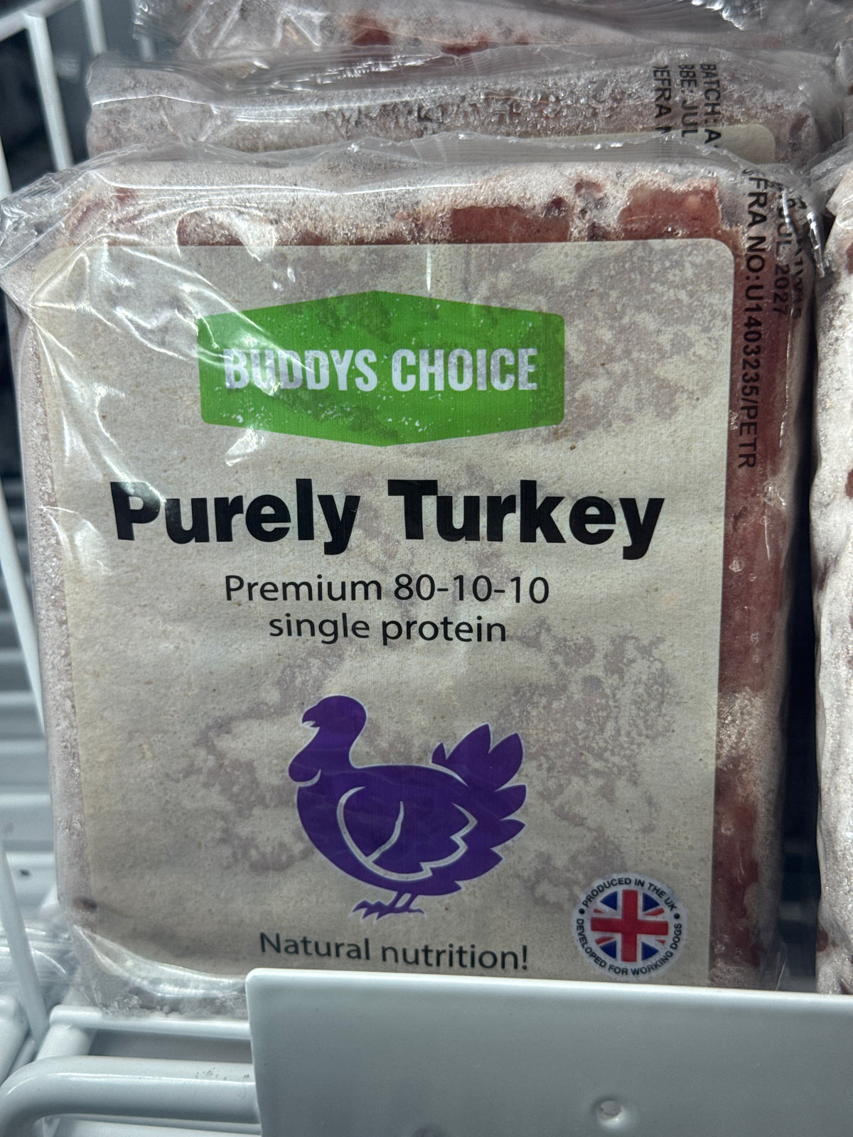 Buddy's Choice Purely Turkey raw dog food